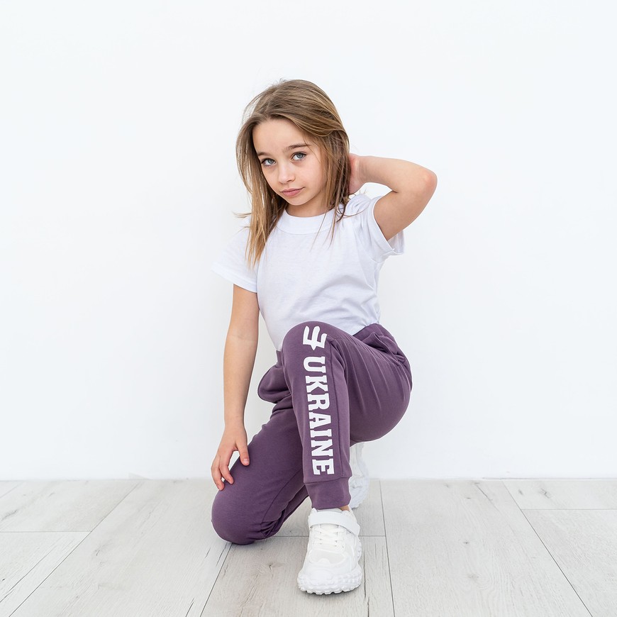 Штаны спортивные для девочки фиолетовые 00003486, 86-92 см, 2 года