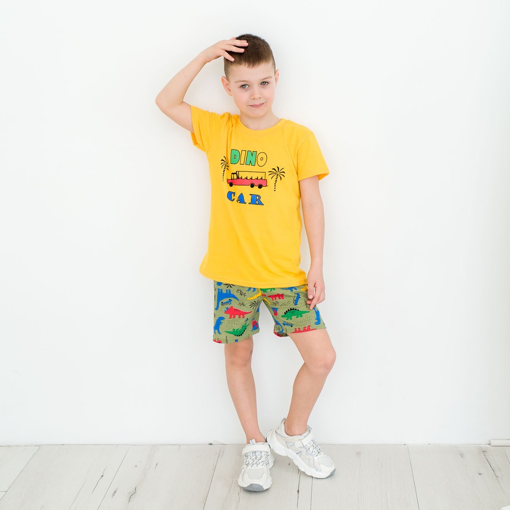 Комплект для хлопчика на літо футболка і шорти 00002857, 122-128 см, 6-7 років