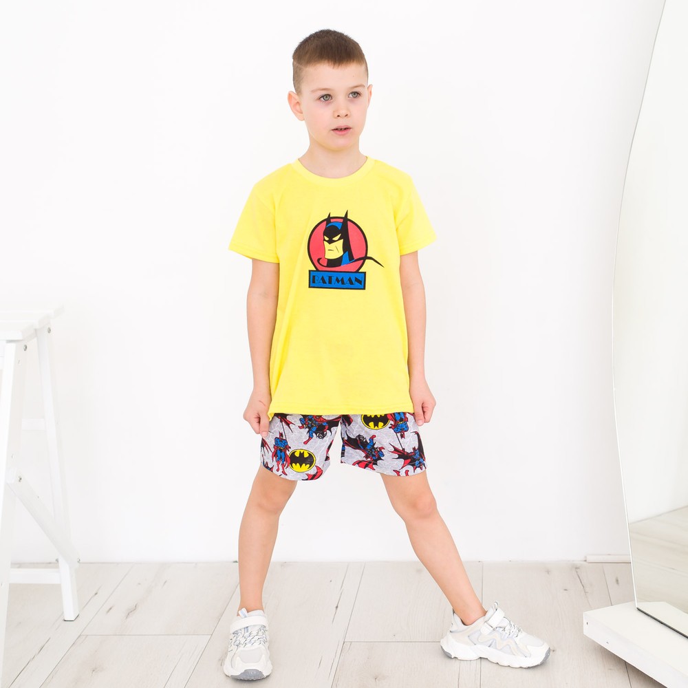 Комплект для хлопчика на літо футболка і шорти 00002859, 122-128 см, 6-7 років