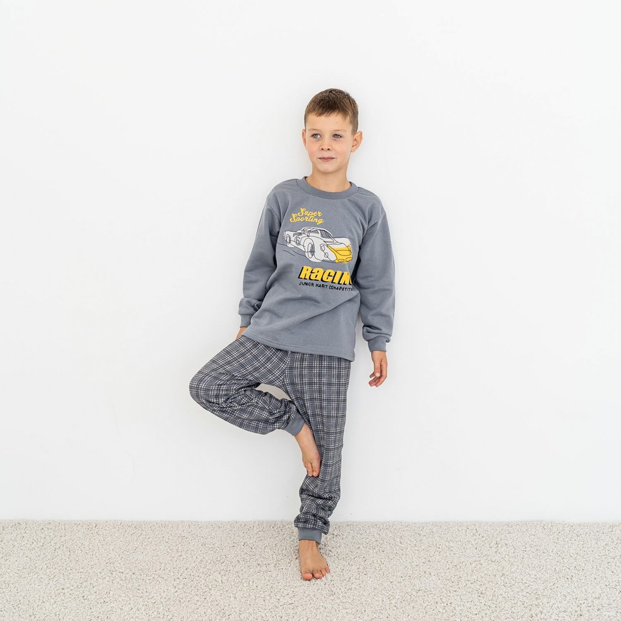 Пижама для мальчика теплая с начесом 00003200, 110-116 см, 5 лет