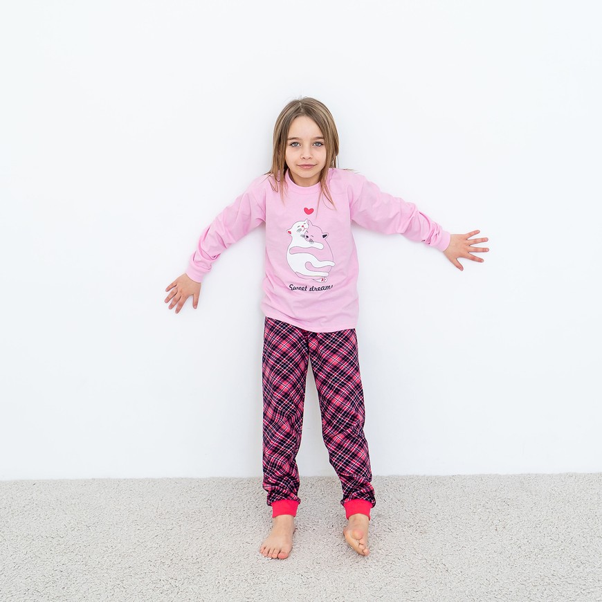 Піжама для дівчинки з довгим рукавом 00003444, 134-140 см, 8-9 років
