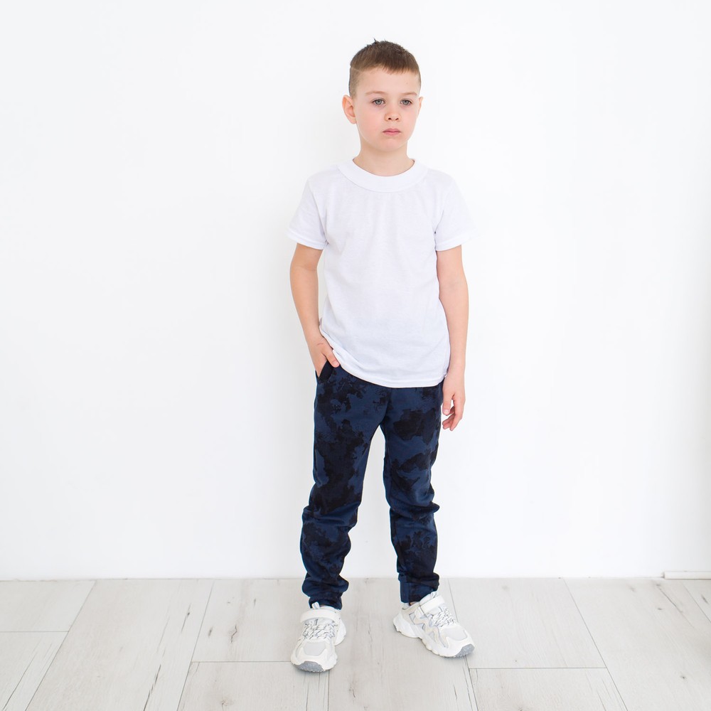 Штаны для мальчика с карманами двунитка 00002930, 134-140 см, 8-9 лет