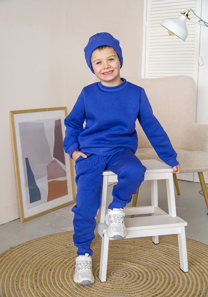 Костюм для мальчика кофта и штаны трехнитка с начесом 00003245, 98-104 см, 3-4 года