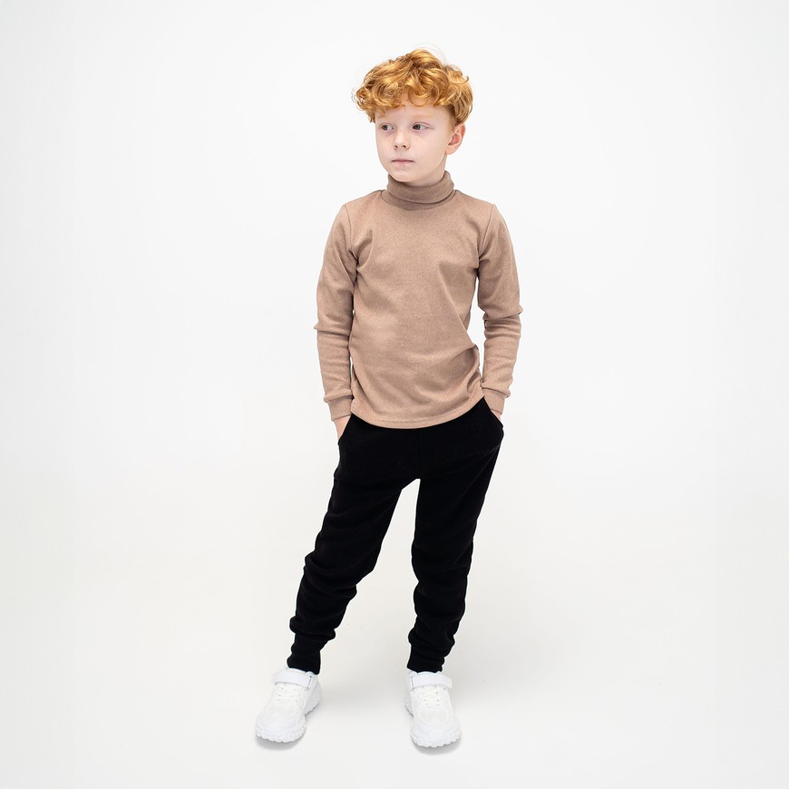 Штани для хлопчика теплі трьохнитка з начосом чорні 00003214, 122-128 см, 6-7 років