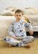 Пижама для мальчика с начесом с машинками 00002702, 86-92 см, 2 года