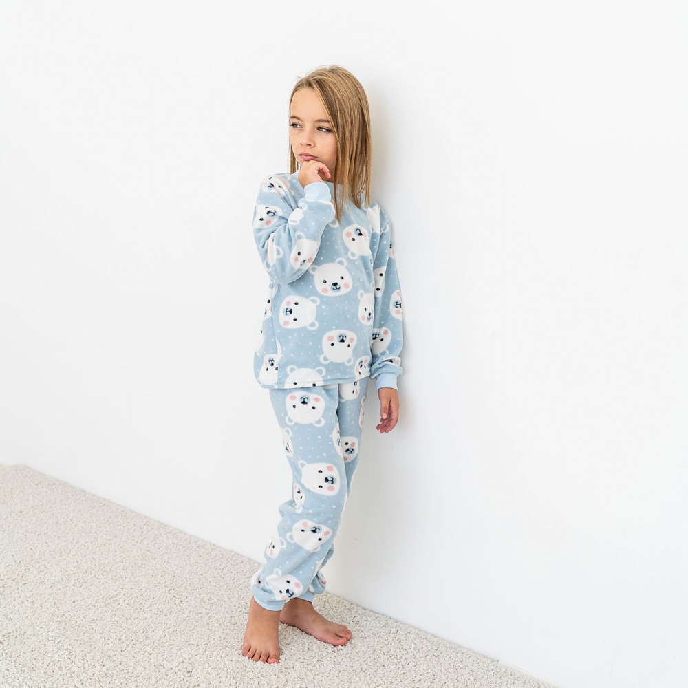 Пижама для девочки теплая флисовая 00003061, 98-104 см, 3-4 года