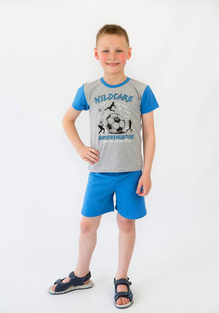 Комплект для мальчика на лето футболка и шорты 00000117, 86-92 см, 2 года