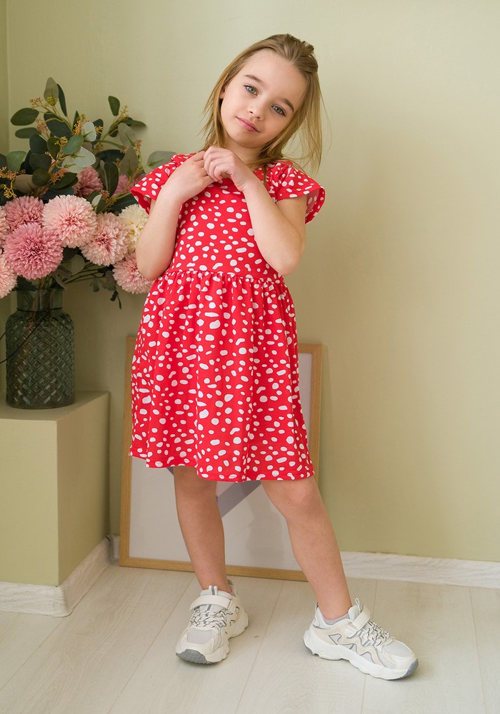 Плаття для дівчинки літнє з коротким рукавом 00002198, 86-92 см, 2 роки