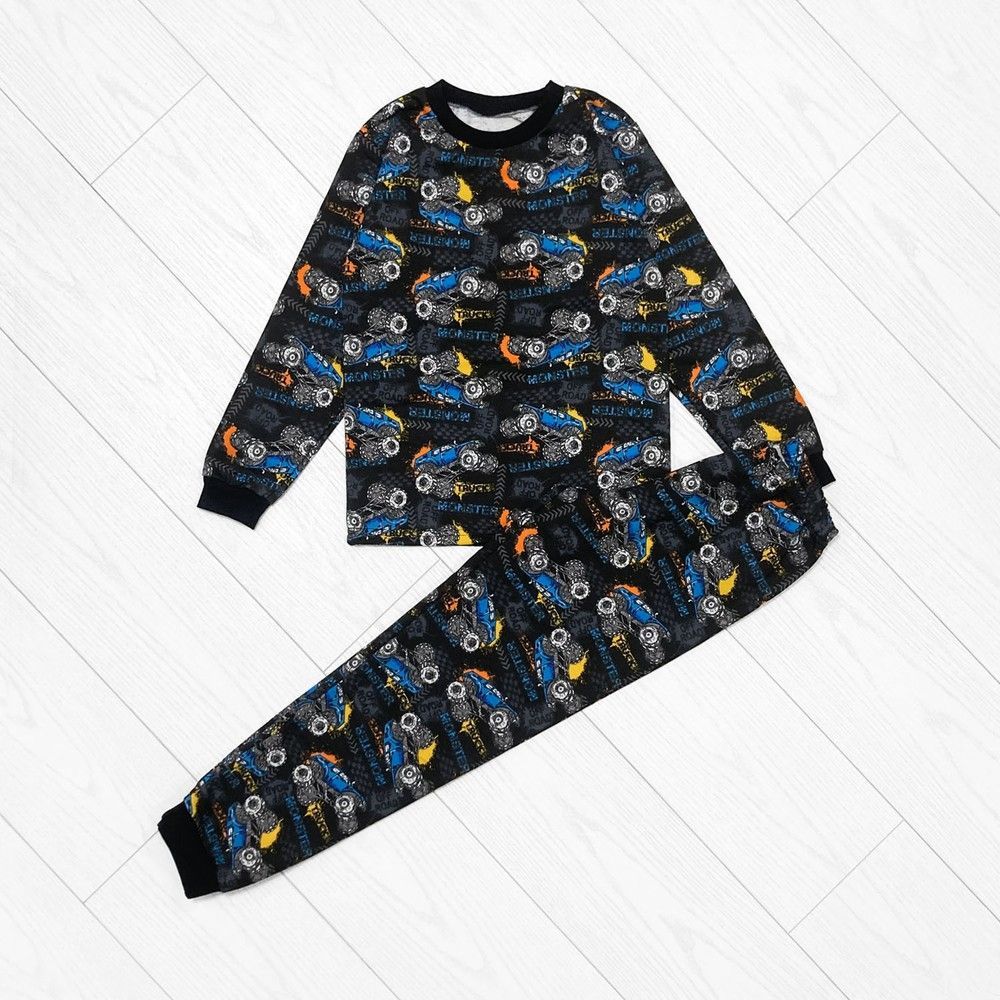 Пижама для мальчика с начесом 00005107, 134-140 см, 8-9 лет