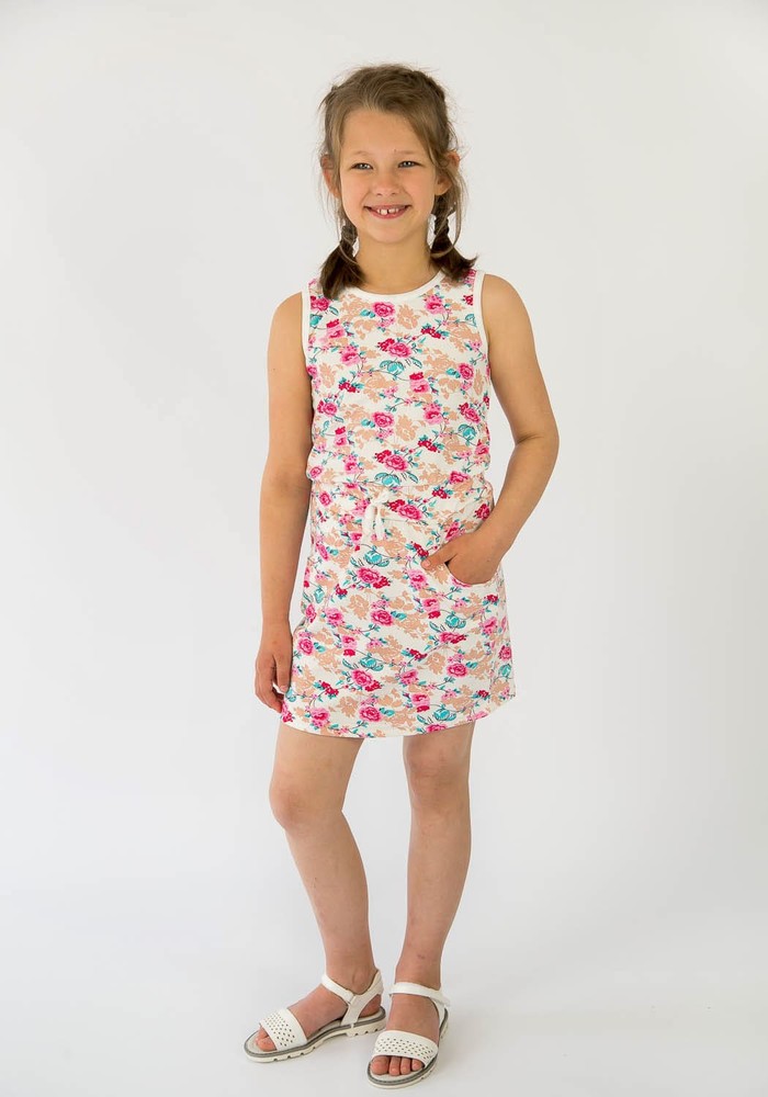 Платье для девочки на лето 00000164, 122-128 см, 6-7 лет