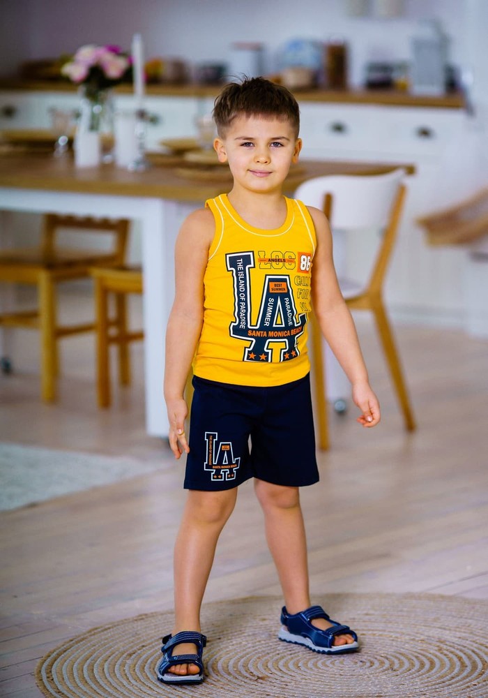 Комплект для хлопчика на літо майка і шорти 00000291, 86-92 см, 2 роки