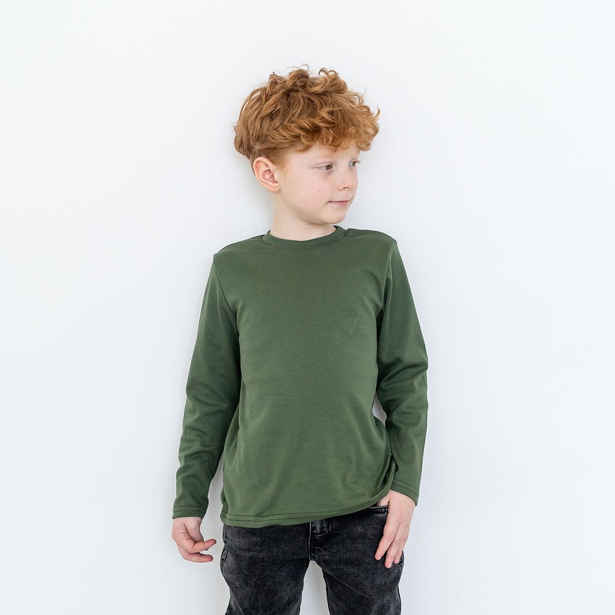 Лонгслив для мальчика зеленый 00003535, 98-104 см, 3-4 года