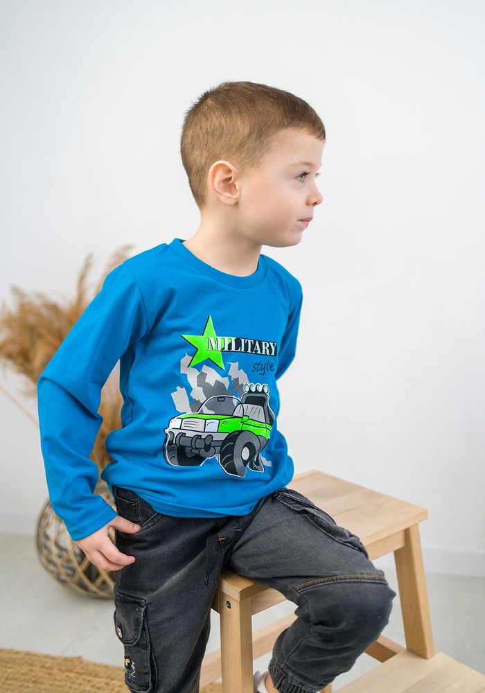 Лонгслив для мальчика футболка с длинным рукавом 00001240, 74-80 см, 1 год