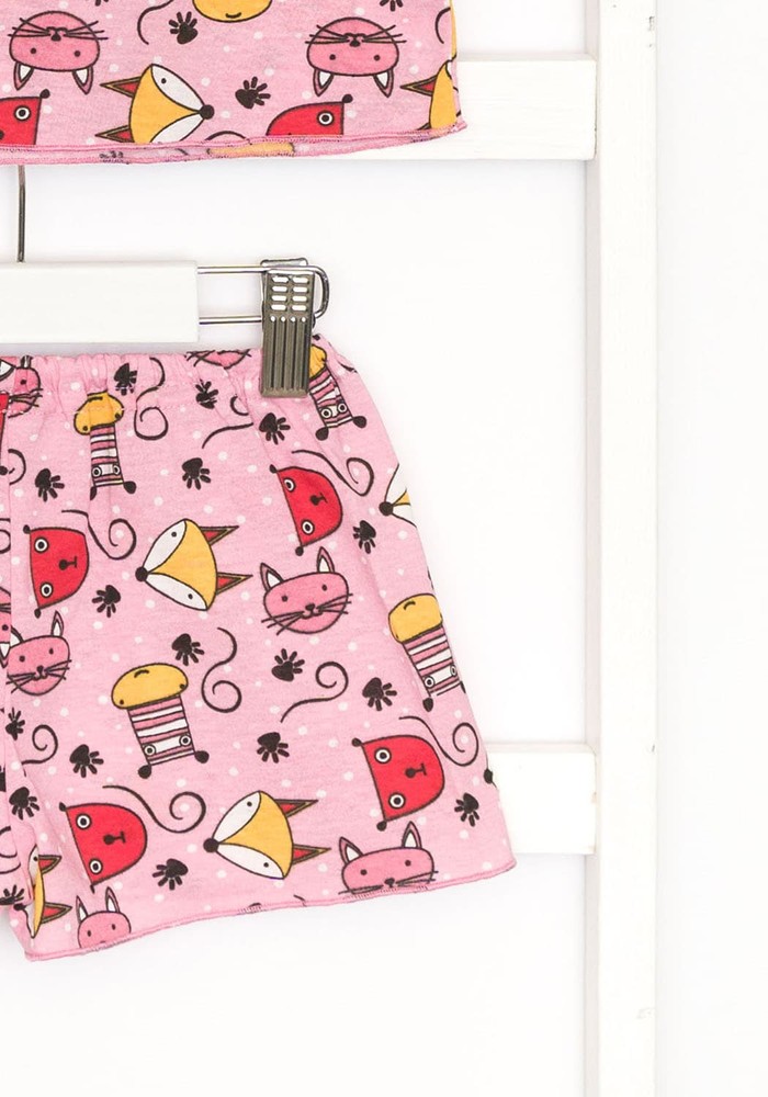 Пижама для девочки летняя майка и шорты 00001223, 98-104