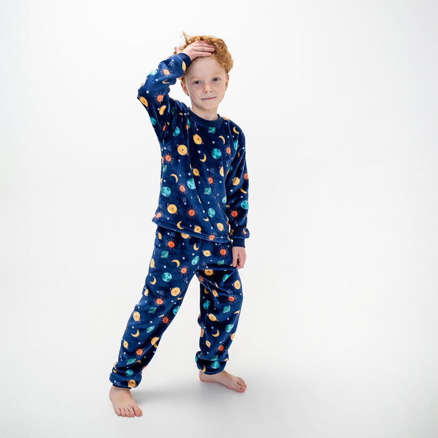 Піжама для хлопчика тепла вельсофт 00003324, 122-128 см, 6-7 років