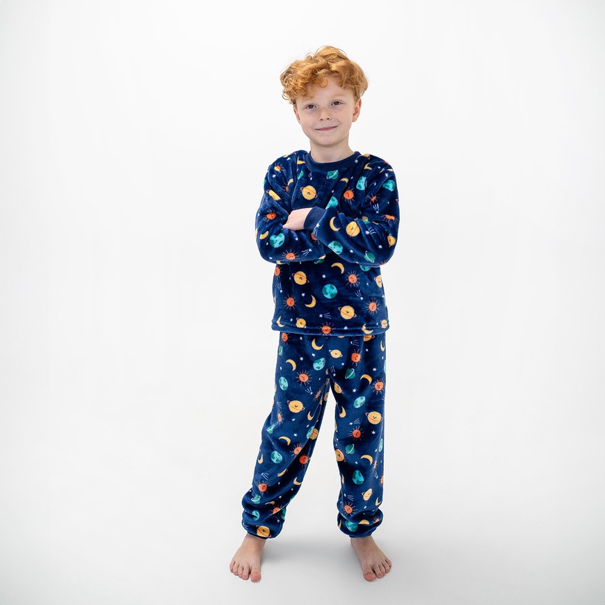 Пижама для мальчика теплая вельсофт 00003324, 98-104 см, 3-4 года