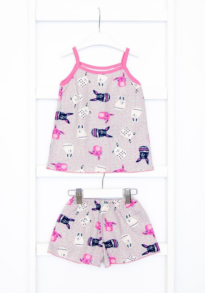 Пижама для девочки майка и шорты 00000952, 98-104 см, 3-4 года