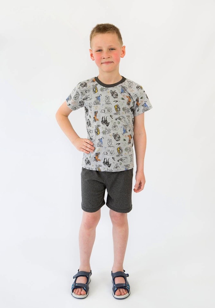 Комплект для мальчика на лето футболка и шорты 00000115, 110-116 см, 5 лет