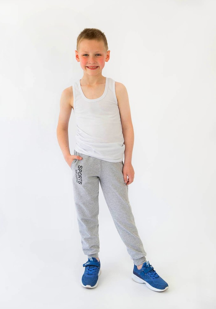 Штани для хлопчика сірі 00000073, 134-140 см, 8-9 років