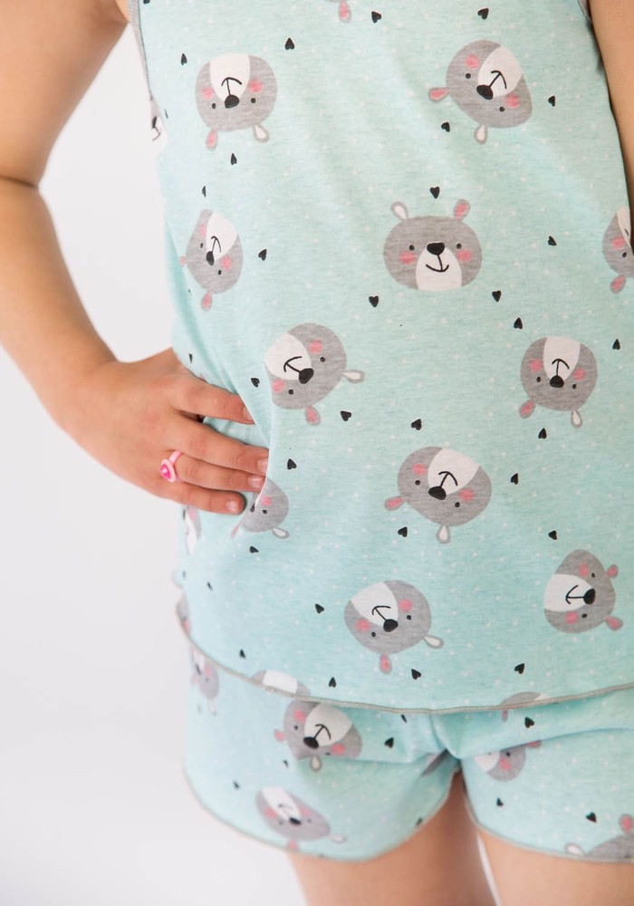 Пижама для девочки майка и шорты 00000153, 98-104 см, 3-4 года