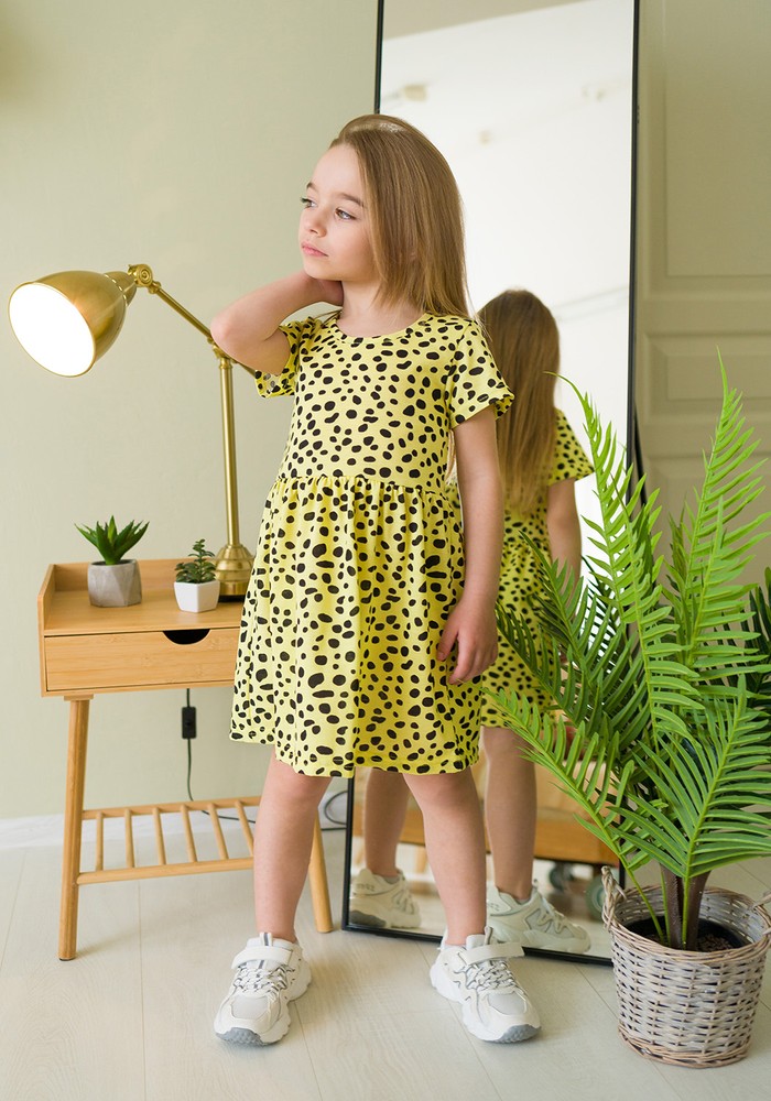 Плаття для дівчинки літнє з коротким рукавом 00002200, 86-92 см, 2 роки