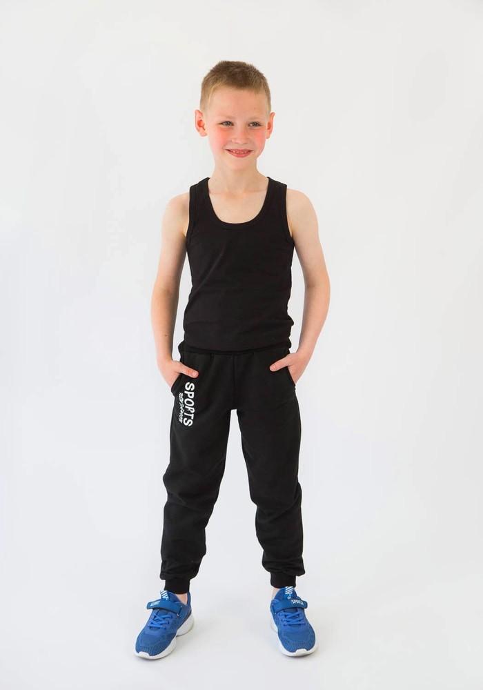 Штани для хлопчика чорні 00000074, 134-140 см, 8-9 років