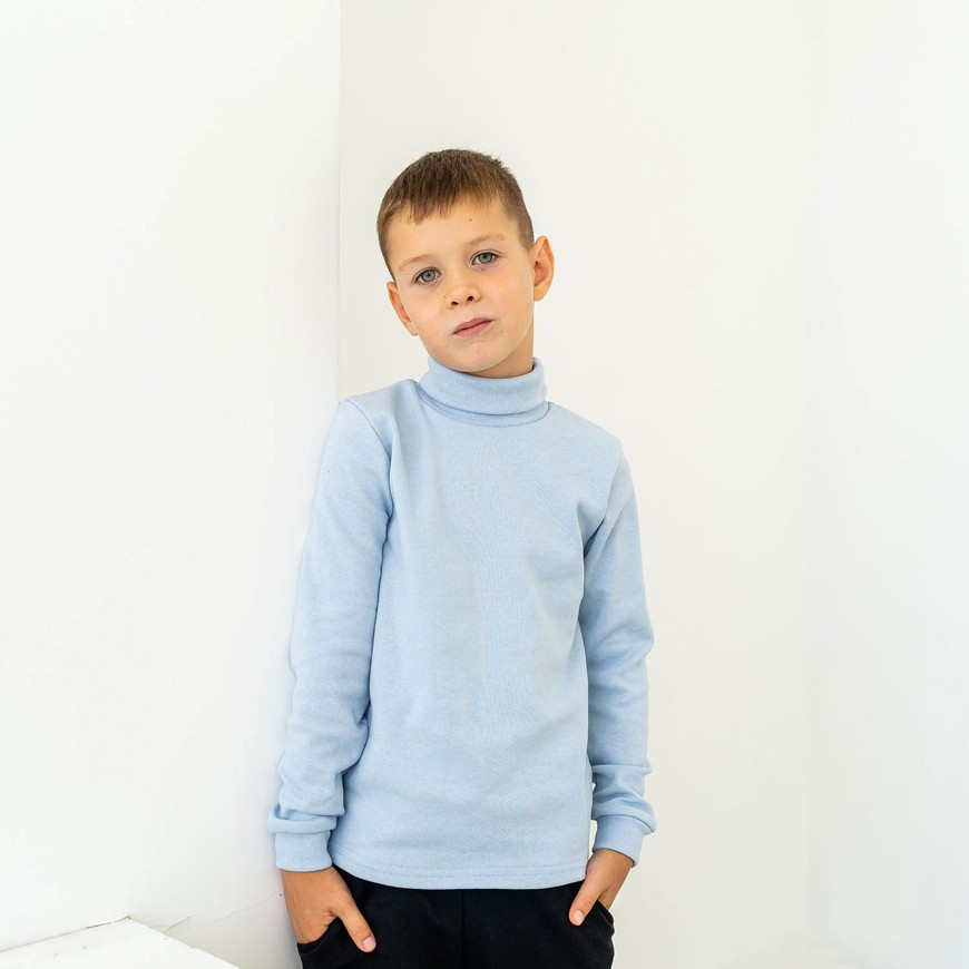 Водолазка для хлопчика з начосом блакитна 00003126, 86-92 см, 2 роки