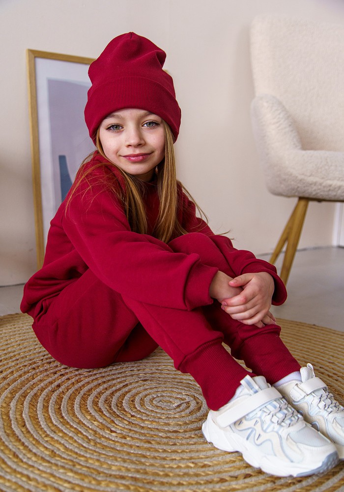 Костюм для дівчинки кофта і штани трьохнитка з начосом 00003244, 110-116 см, 5 років