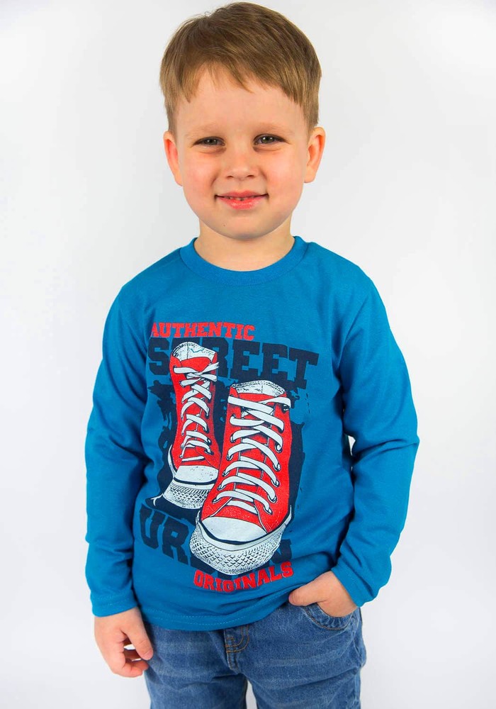 Лонгслів футболка з довгим рукавом для хлопчика 00000133, 74-80 см, 1 рік