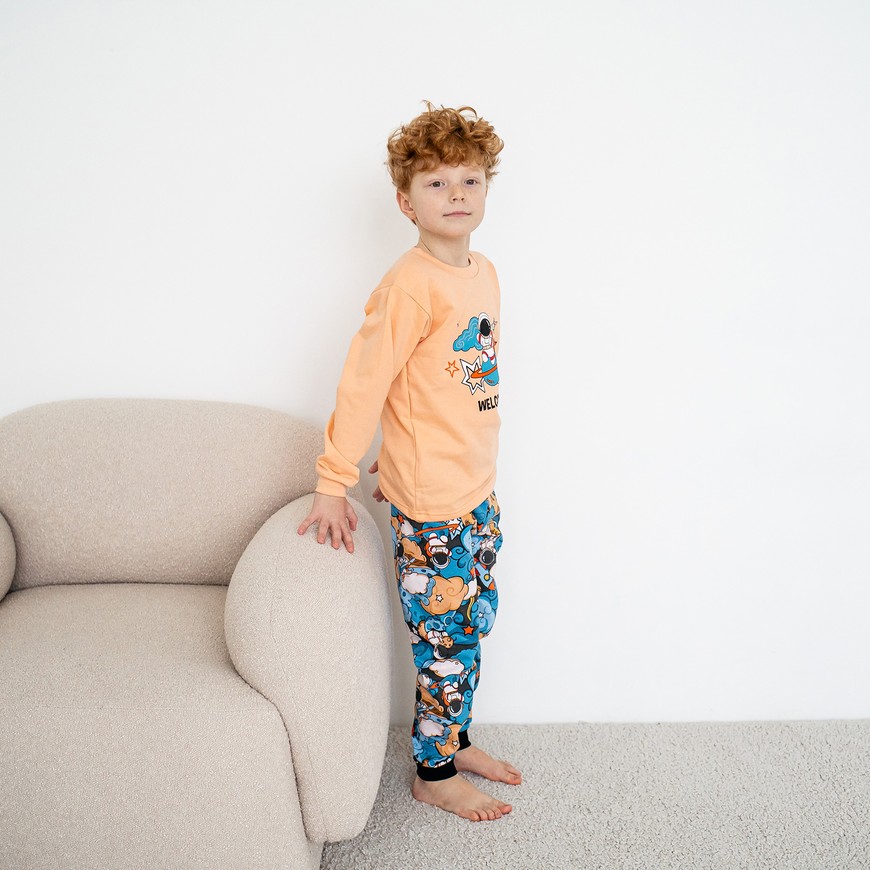 Піжама для хлопчика з начосом 00003354, 98-104 см, 3-4 роки