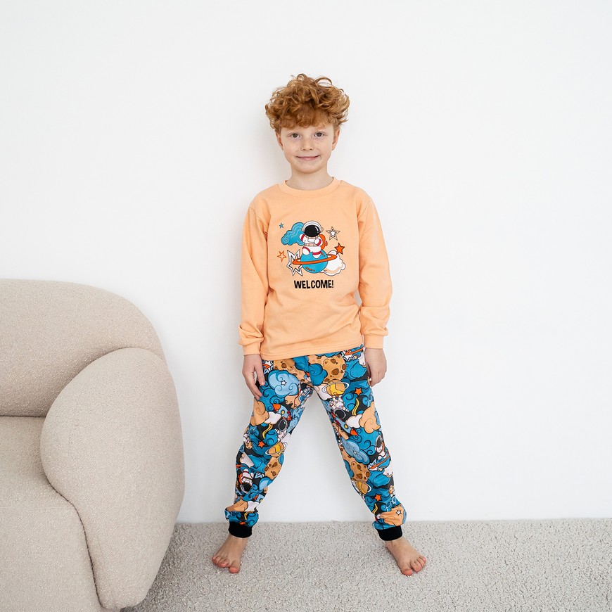 Пижама для мальчика с начесом 00003354, 86-92 см, 2 года