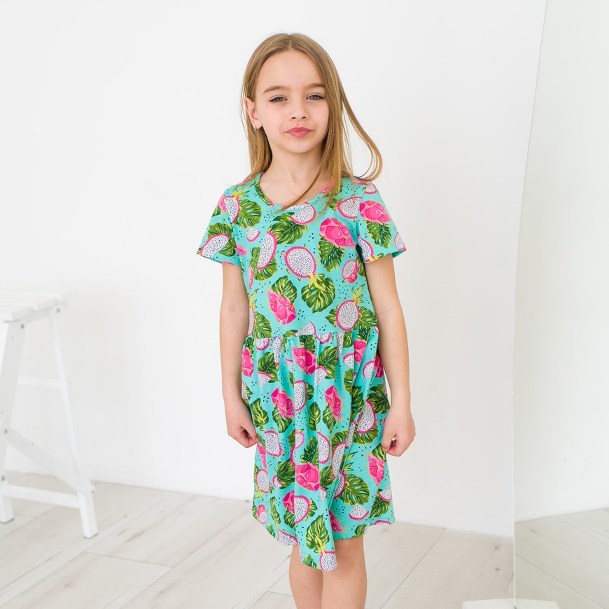 Платье для девочки с коротким рукавом 00002883, 98-104 см, 3-4 года