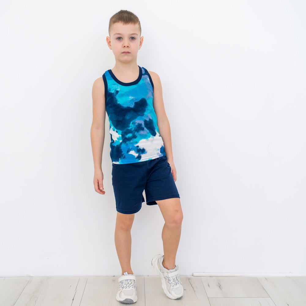 Комплект для мальчика на лето майка и шорты 00002356, 86-92 см, 2 года