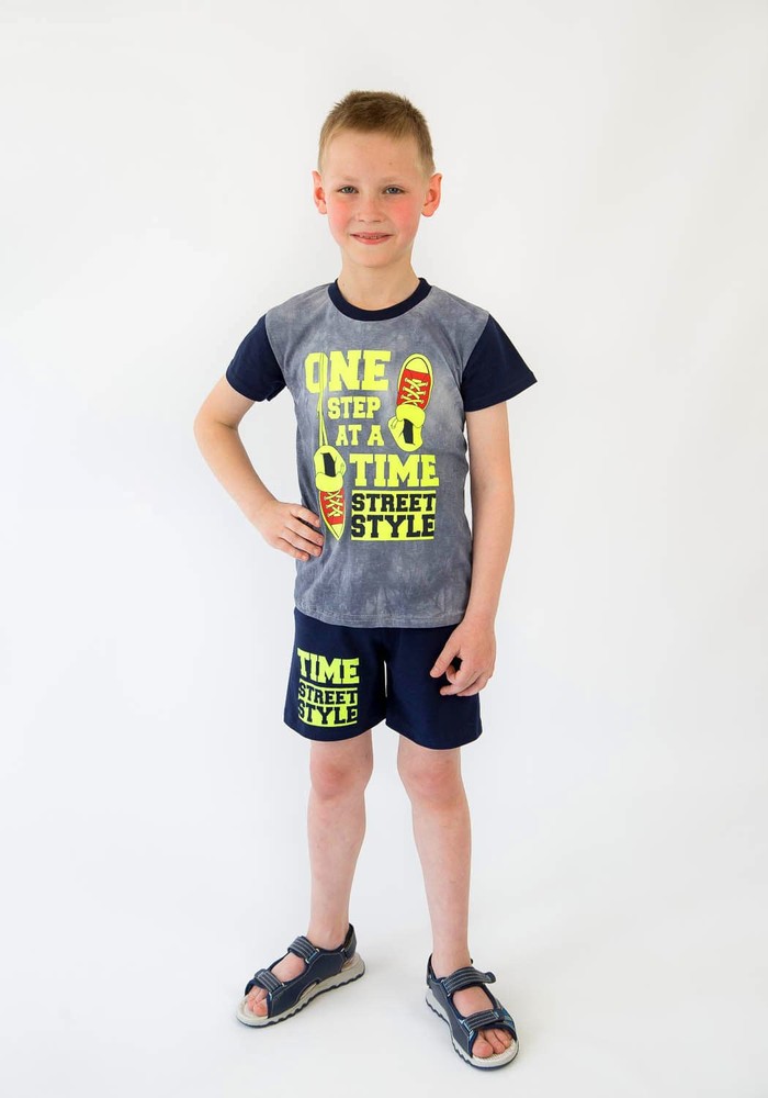 Комплект для мальчика на лето футболка и шорты 00000112, 86-92 см, 2 года
