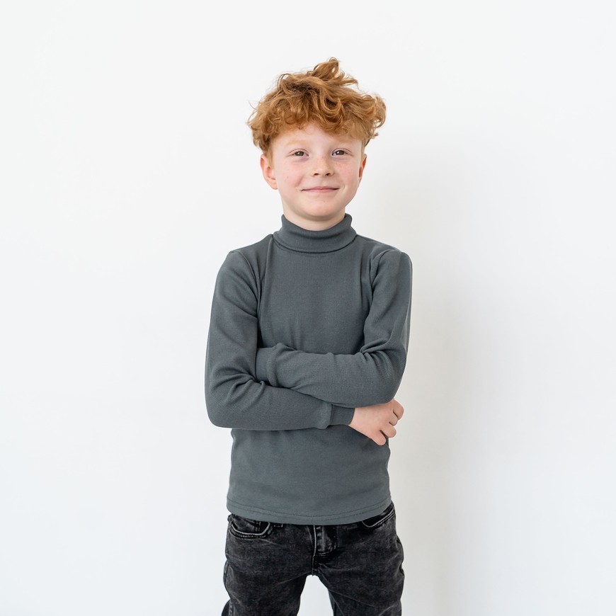 Водолазка для хлопчика сіра 00003508, 98-104 см, 3-4 роки
