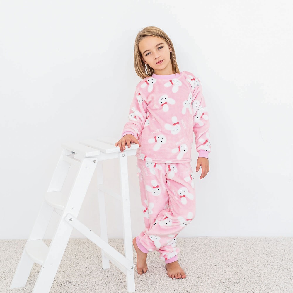 Пижама для девочки теплая вельсофт 00003131, 110-116 см, 5 лет