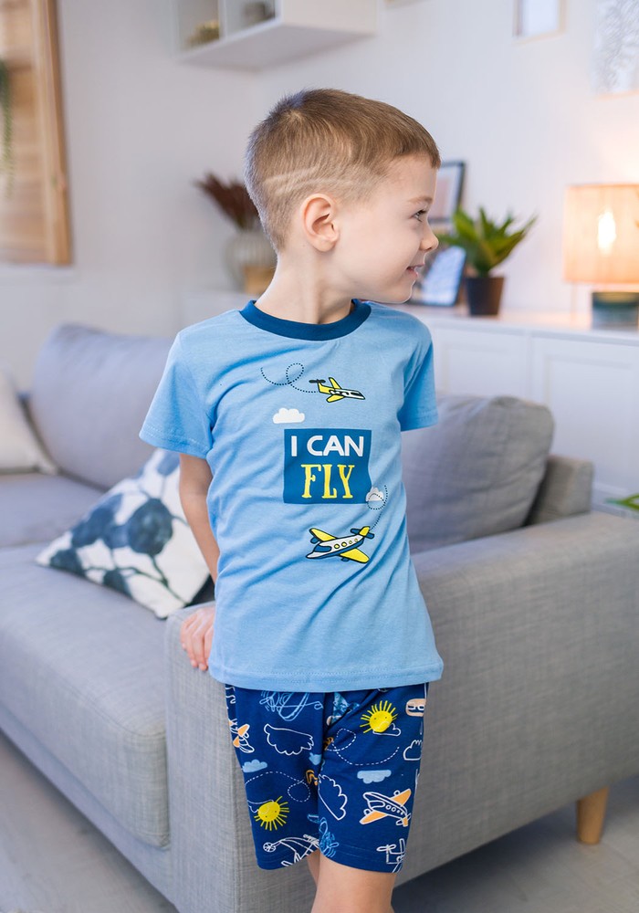 Комплект для хлопчика на літо футболка і шорти 00001099, 122-128 см, 6-7 років