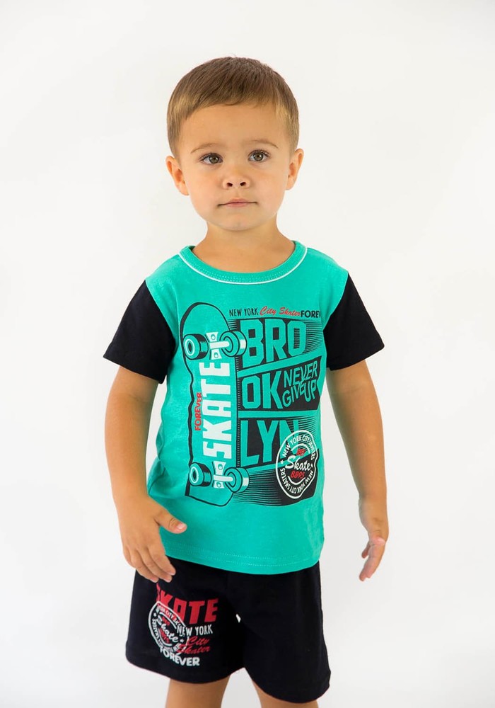 Комплект для мальчика на лето футболка и шорты 00000237, 86-92 см, 2 года