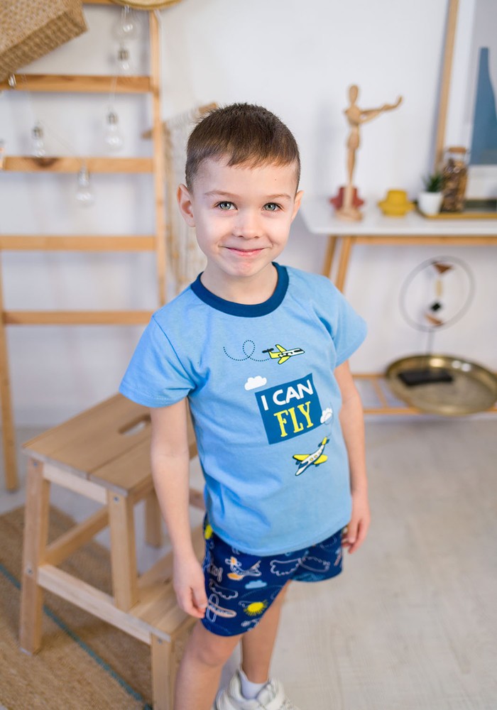 Комплект для хлопчика на літо футболка і шорти 00001099, 122-128 см, 6-7 років