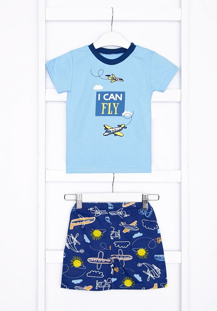 Комплект для мальчика на лето футболка и шорты 00001099, 86-92 см, 2 года
