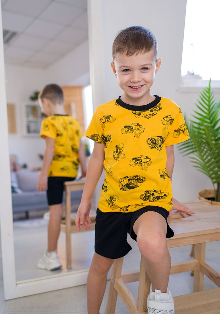 Комплект для мальчика на лето футболка и шорты 00001012, 86-92 см, 2 года