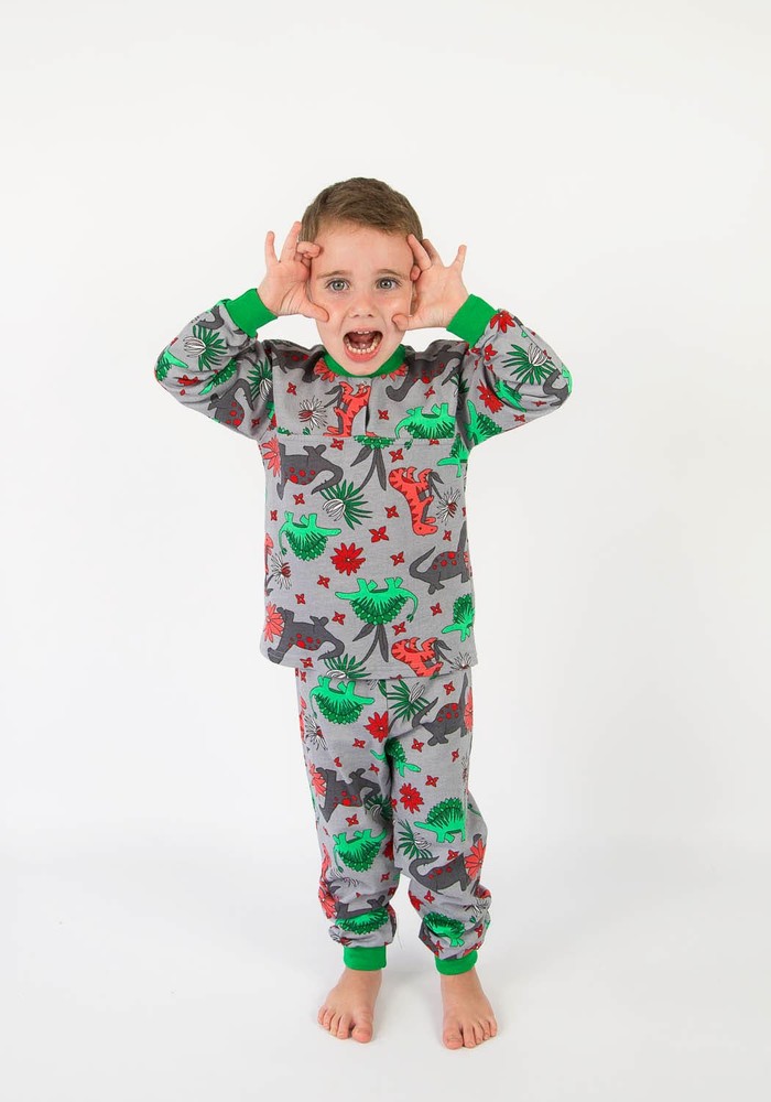 Пижама для мальчика теплая с начесом 00000157, 74-80 см, 1 год