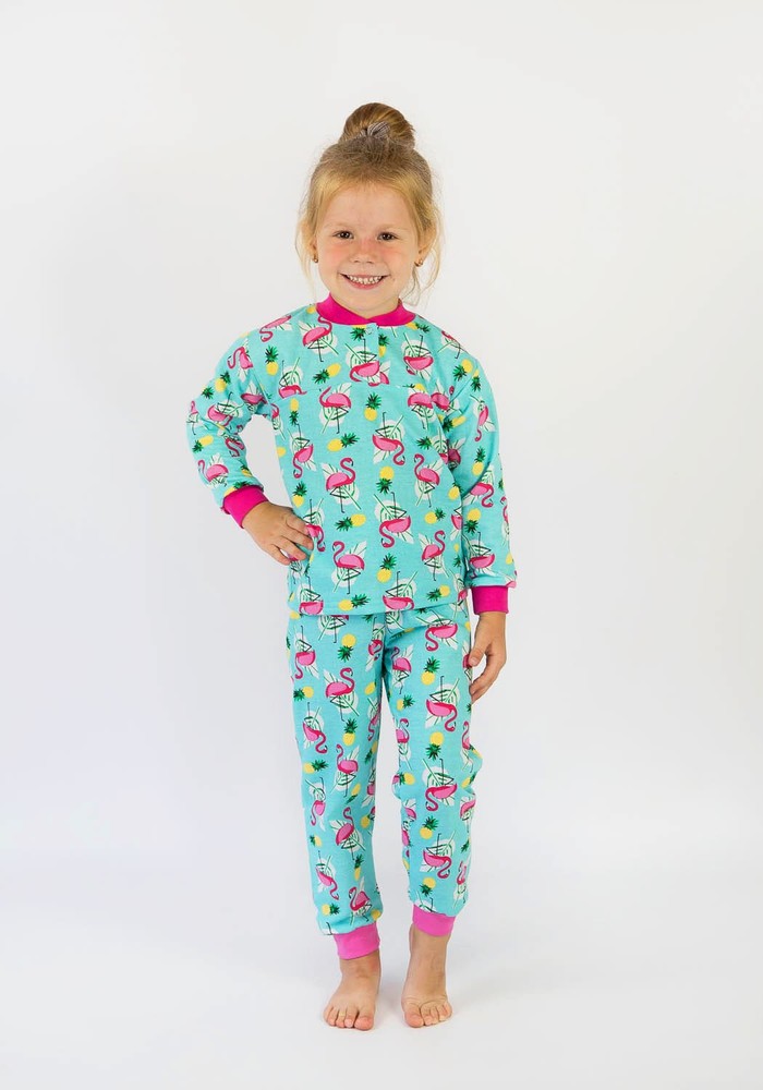Пижама для девочки теплая с начесом 00000306, 86-92 см, 2 года