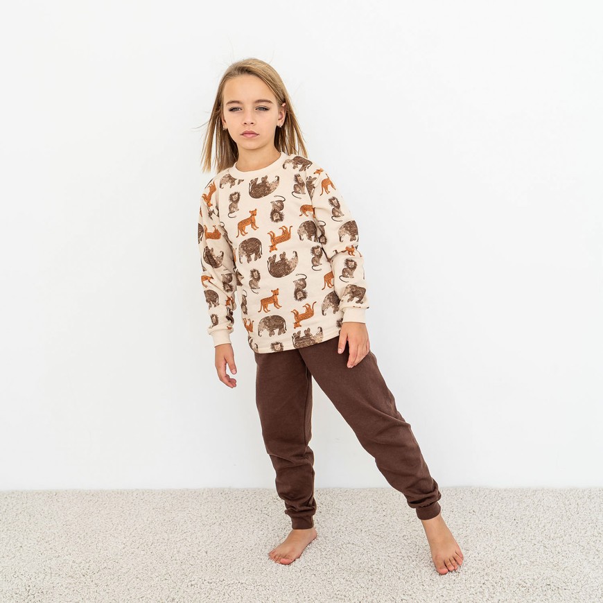Пижама детская с начесом 00003086, 122-128 см, 6-7 лет
