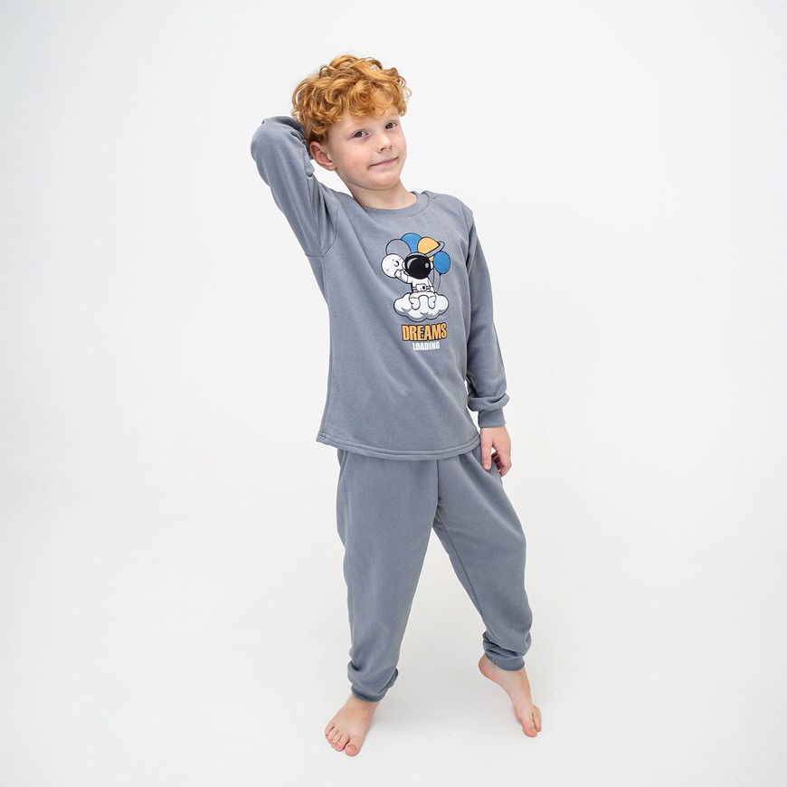 Піжама для хлопчика тепла з начосом 00003333, 86-92 см, 2 роки