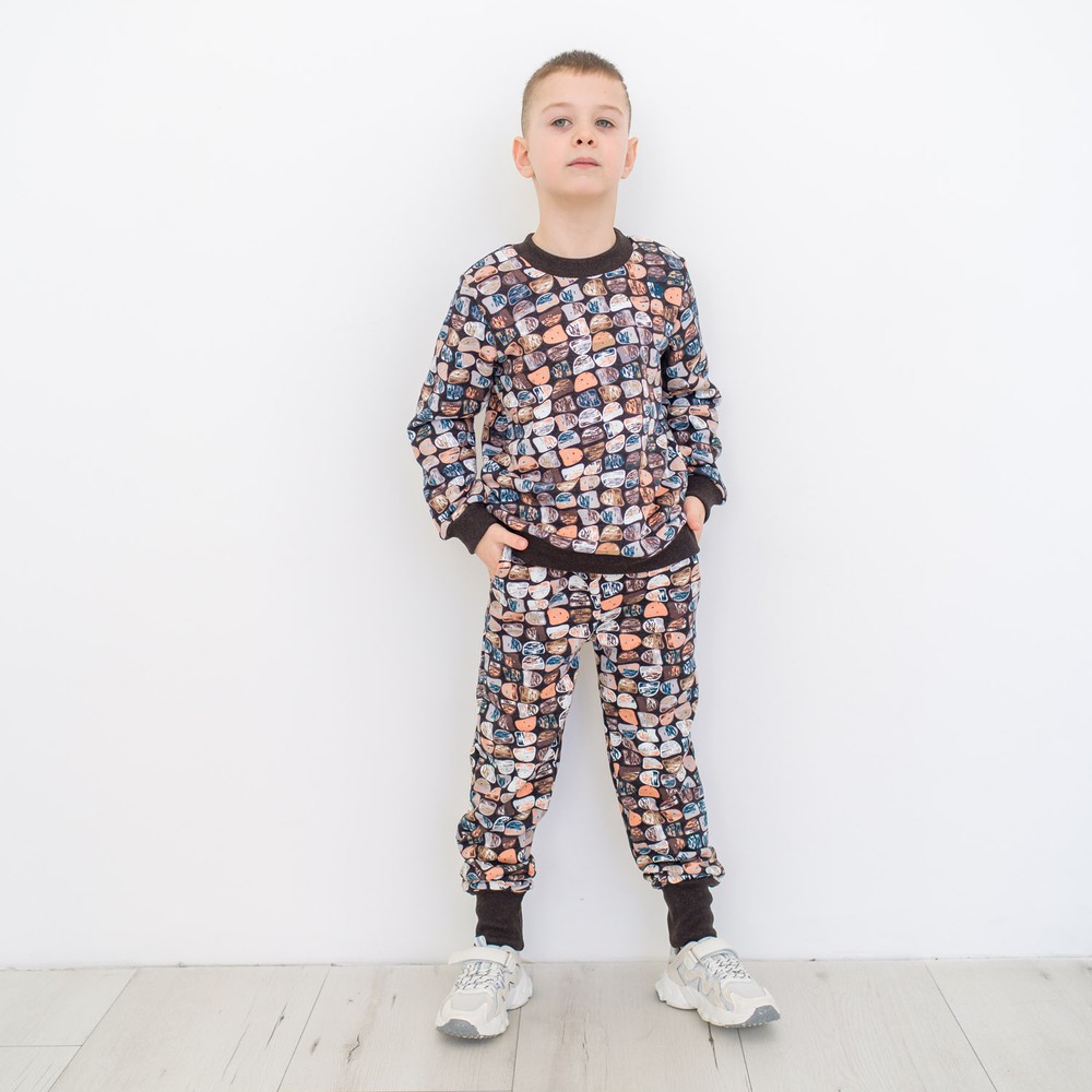 Костюм для мальчика кофта и штаны трехнитка петля 00002754, 110-116 см, 5 лет