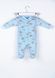 Человечек слип для новорожденного мальчика тонкий 00000816, 50-56 см, 0-1 месяц