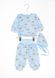 Комплект для новонародженого хлопчика сорочка, повзунки і чепчик з начосом 00001631, 056