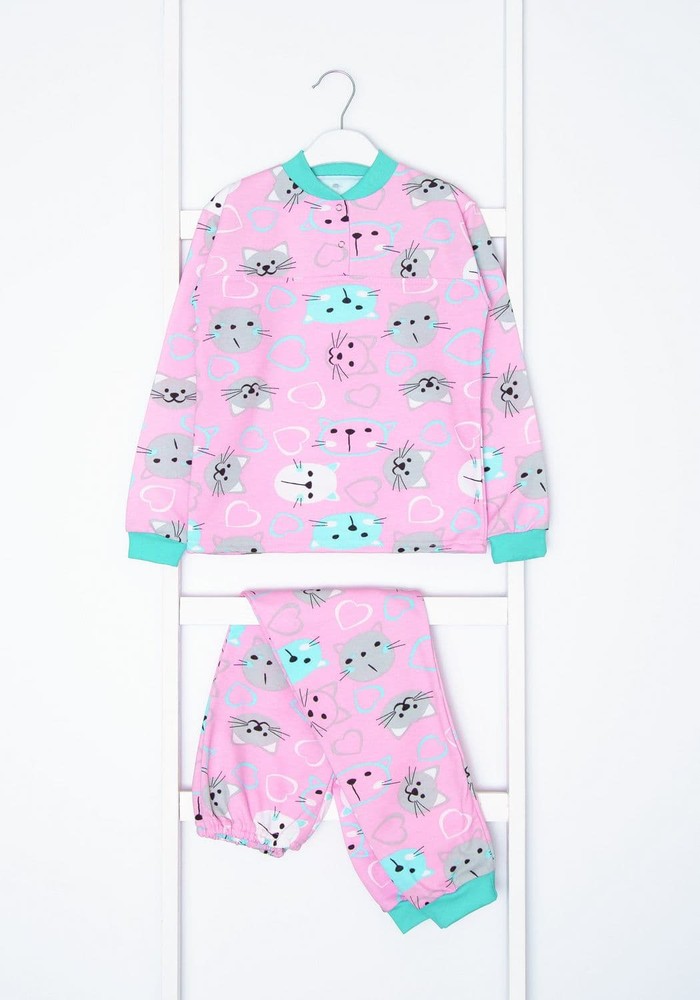Пижама для девочки теплая с начесом 00001048, 080