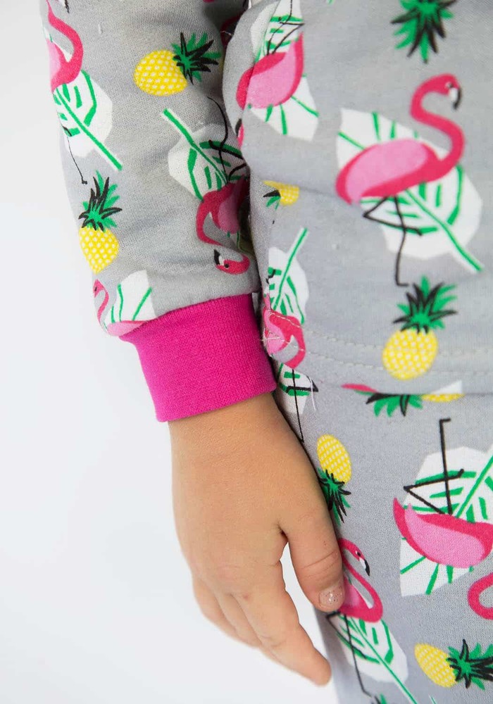 Пижама для девочки теплая с начесом 00000307, 86-92 см, 2 года